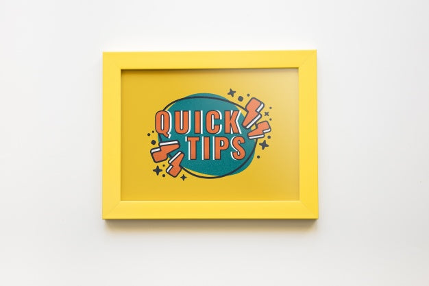 Free Frame Mockup With Tips Concept Psd
