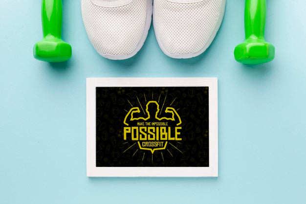 Free Frame With Motivational Quote For Fitness Psd