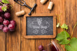 Free Frame With Organic Grape On Table Psd