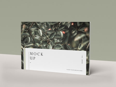 Free Front View Cover With Nature Editorial Magazine Mock-Up Psd