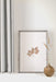 Free Front View Frame With Curtains And Vase Psd