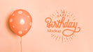 Free Front View Of Birthday Mock-Up Balloons Psd