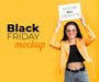 Free Front View Of Black Friday Concept Mock-Up Psd