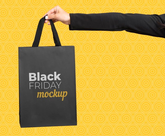 Free Front View Of Black Friday Concept Mock-Up Psd