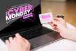Free Front View Of Cyber Monday Concept Mock-Up Psd