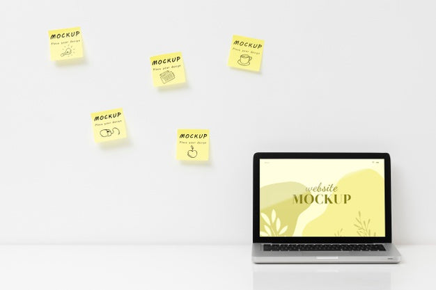 Free Front View Of Desk Concept Mock-Up Psd