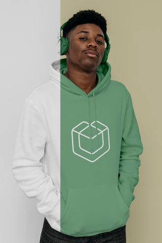 Free Front View Of Stylish Man In Hoodie With Headphones Psd
