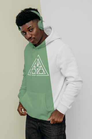 Free Front View Of Stylish Man In Hoodie With Headphones Psd