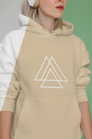 Free Front View Of Stylish Woman In Hoodie With Headphones Psd