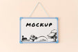 Free Front View Of Whiteboard Mock-Up Psd