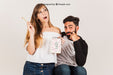 Free Funny Couple With Notepad Psd