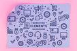 Free Geometry Paper Mock-Up With Marketing Elements Psd