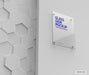 Free Glass Sign Mockup Psd