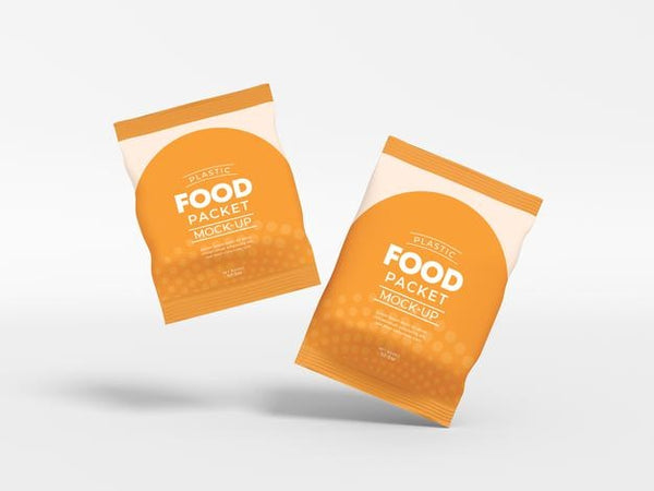 Free Glossy Foil Food Packet Mockup Psd