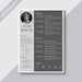 Free Grey Cv Template Psd