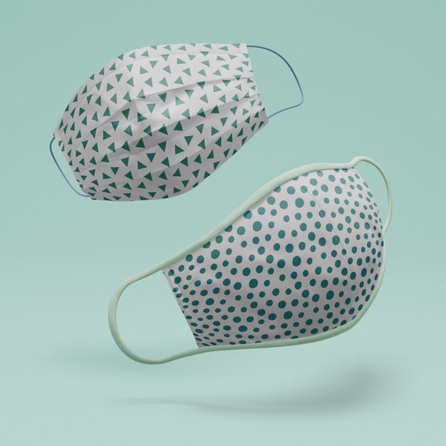 Free Handmade Face Masks With Mock-Up Concept Psd