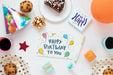 Free Happy Birthday Concept Mock-Up Psd