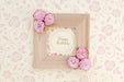 Free Happy Birthday Mock-Up Frame With Flowers Psd