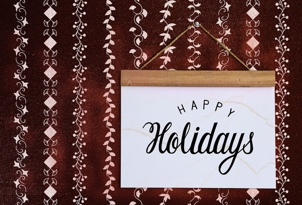 Free Happy Holidays Greeting Design Mockup