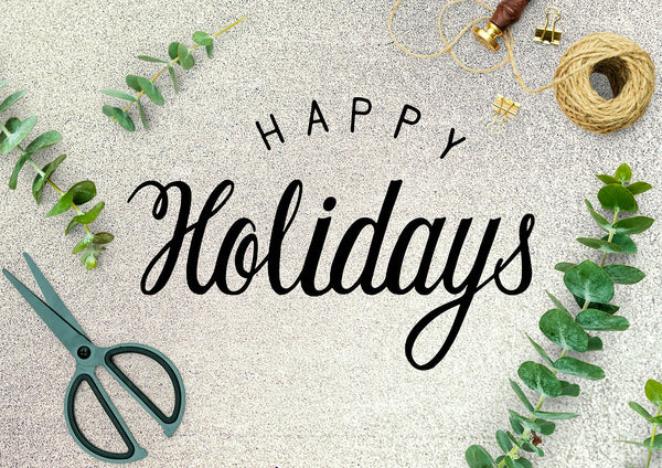 Free Happy Holidays Greeting Design Mockup