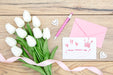 Free Happy Mother'S Day With Tulips And Card Psd