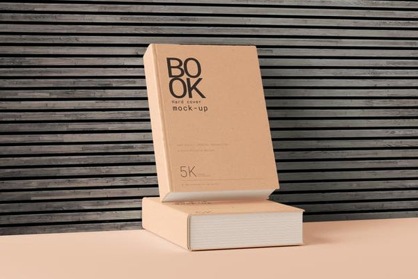 Free Hard Cover Large Book Mockup Scene Psd