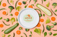 Free Healthy Food Mock-Up Plate With Green Veggies Psd
