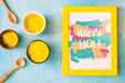 Free Holi Festival Mockup With Frame Psd
