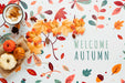 Free Hot Chocolate And Decor Of Dried Leaves Psd
