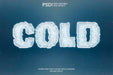 Free Ice Text Effect Psd