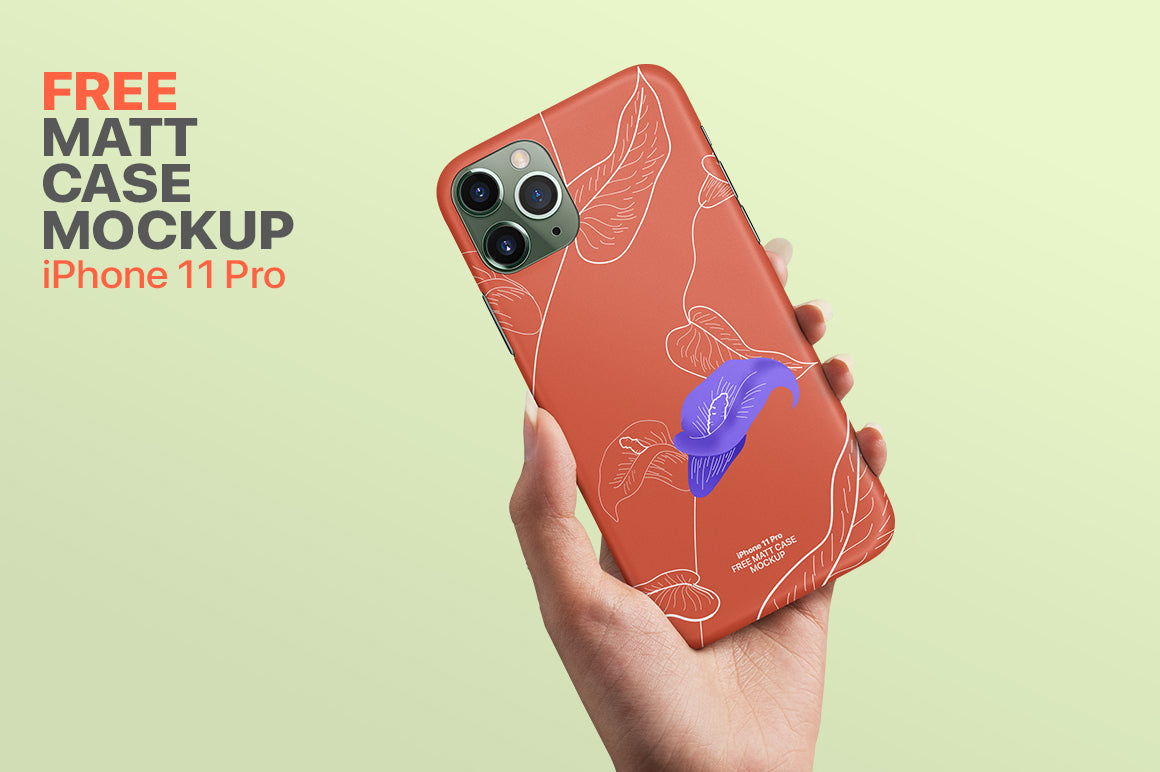 Free Iphone 11 Pro Matt Case Mockup