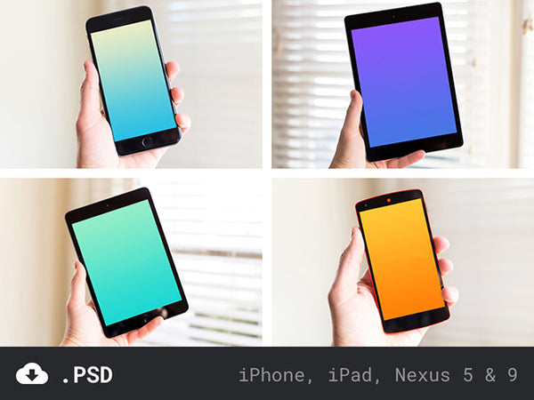 Free Iphone, Ipad & Nexus Mockups