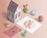Free Isometric Easter Mockup Composition Psd