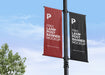 Free Lamp Post Banner Mockup