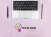 Free Laptop With Pen And Pencil On Desk Psd