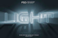 Free Light Text Effect Psd