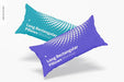 Free Long Rectangular Pillows Mockup, Falling Psd