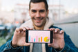 Free Man Presenting Smartphone Mockup Psd