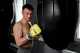 Free Man Wearing Boxing Gloves Mock-Up Psd