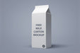 Free Milk Carton Mockup