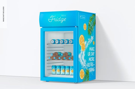 Free Mini Fridge Mockup, Right View Psd