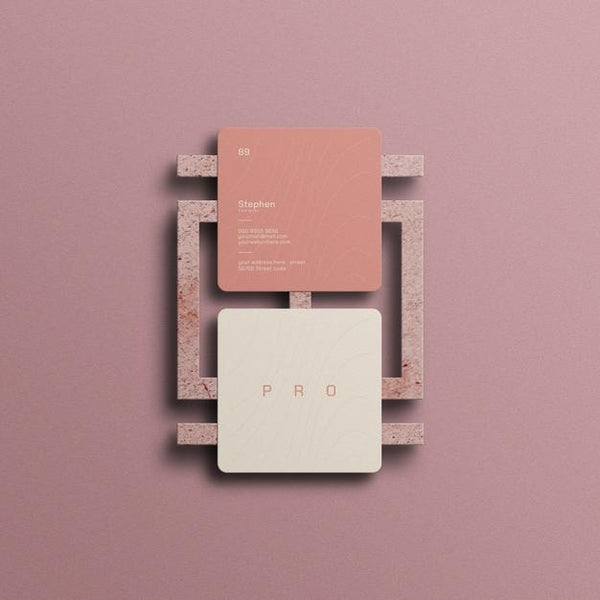 Free Minimal Square Business Card Mockup Psd