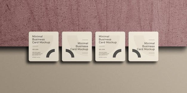 Free Minimal Square Business Card Mockup Psd