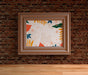 Free Minimalist Painting Frame Hanging On Brick Wall Psd