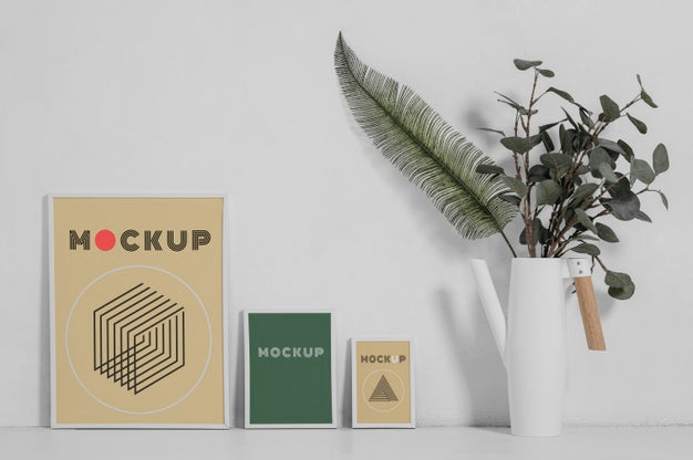 Free Mock Up Frame On Desk Psd