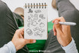 Free Mock Up With Hands Drawing On The Notebook Psd