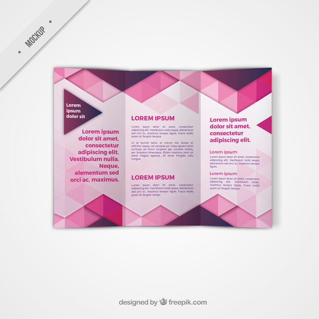 Free Modern Geometrical Trifold Mockup Psd