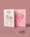 Free Mother'S Day Card And Scissors With Mock-Up Psd