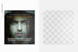 Free Movie Poster On Exterior Wall Mockup, Front View Psd