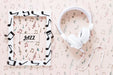 Free Music Concept Mock-Up On Plain Background Psd